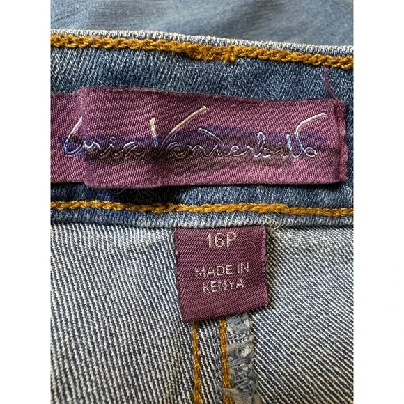 Gloria Vanderbilt Petite Women's Size 16P Blue Denim Jeans Straight Leg Casual - Picture 4 of 6